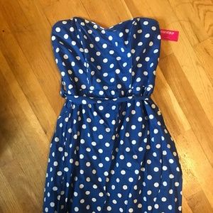 Xhilaration Strapless Polka Dot Mini Sundress